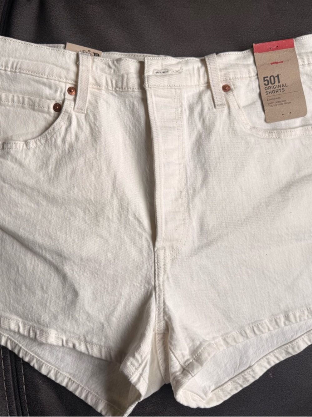 Levi’s 501 Original Shorts White High Rise Women’s W33 NWT